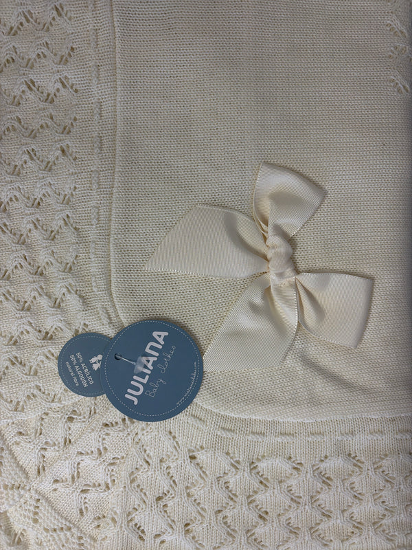 Juliana Ivory Christening Shawl