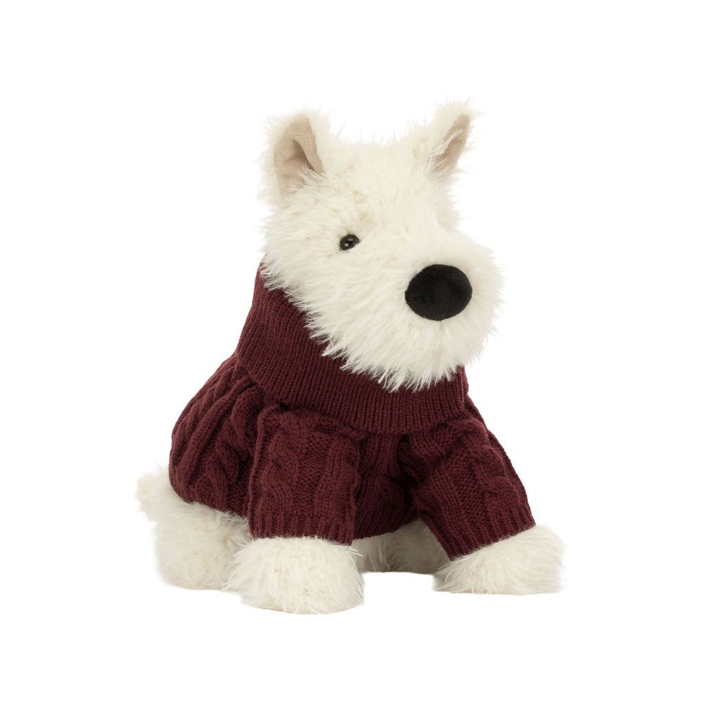 Jellycat Munro Scottie Dog 'Winter Jumper' 25cm
