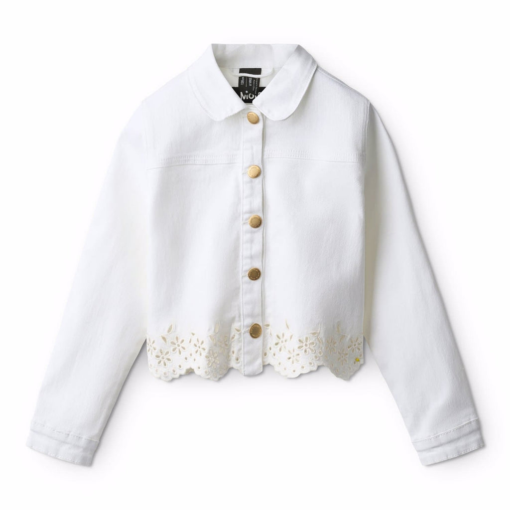 MOLO Helene cropped denim jacket whitest