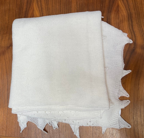 Sarah Louise Ivory Christening Shawl