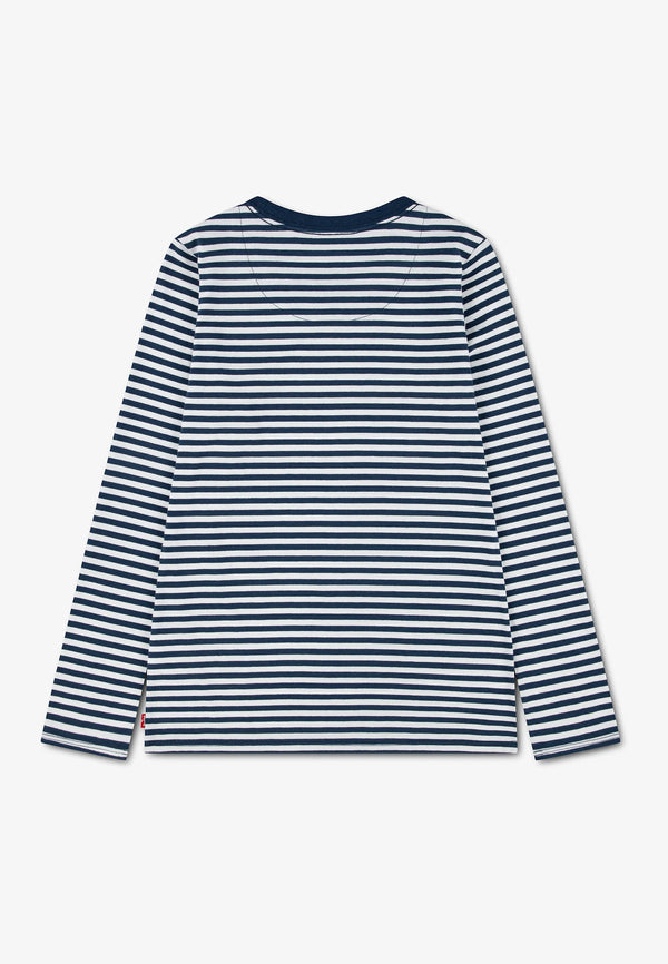 Levis logo striped top