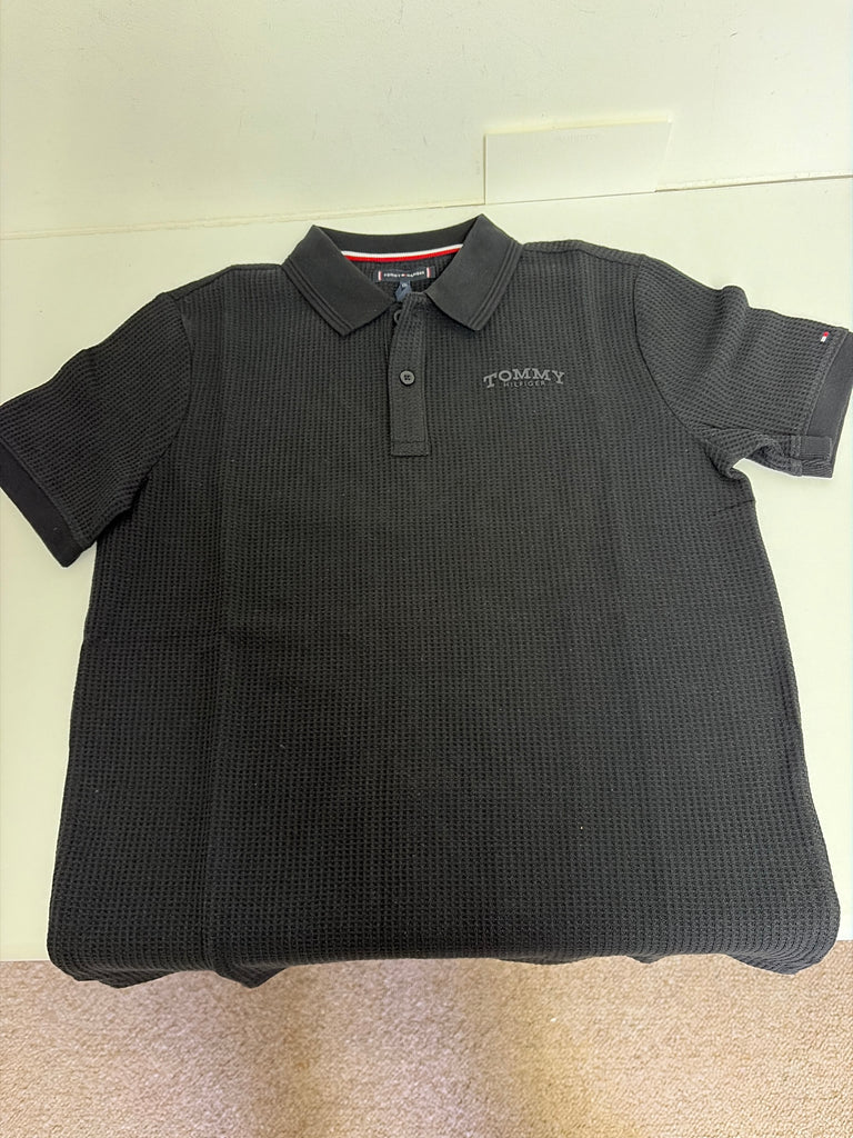 Texture Tommy Hilfiger Black polo shirt