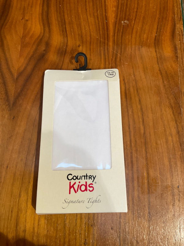 Country Kids Lycra Sheer White Tights