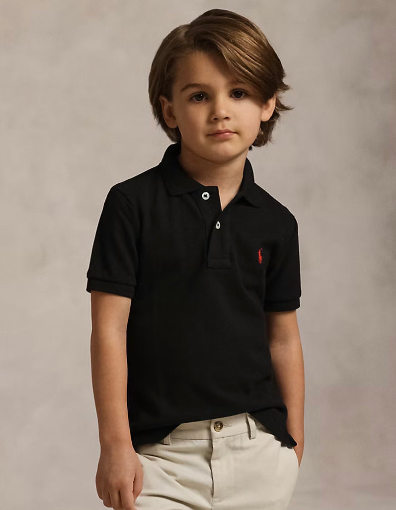 Ralph Lauren teen boys black mesh polo shirt