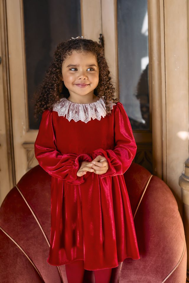 Patachou Red Velvet Dress 4133292