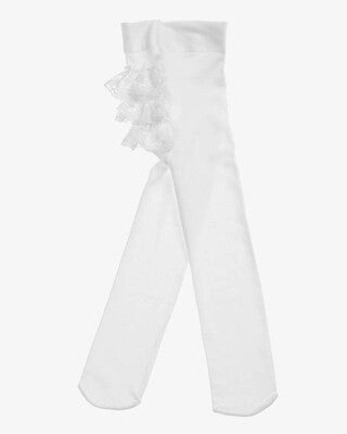 Country Kids White Ruffle Tights