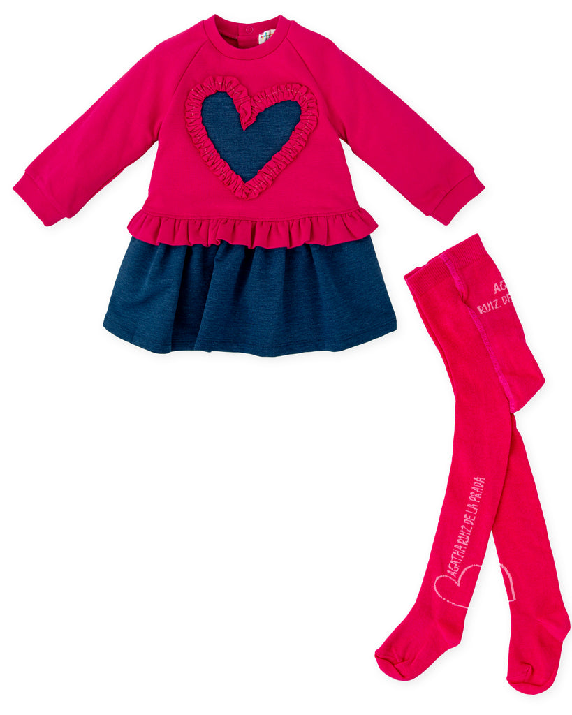 Agatha Ruiz De La Prada pink & blue heart Dress
