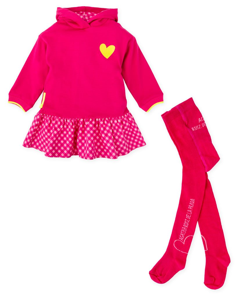 Agatha Ruiz De La Prada Pink Dress & Tights set