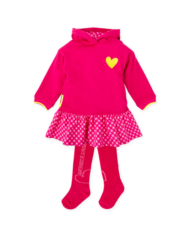 Agatha Ruiz De La Prada Pink Dress & Tights set