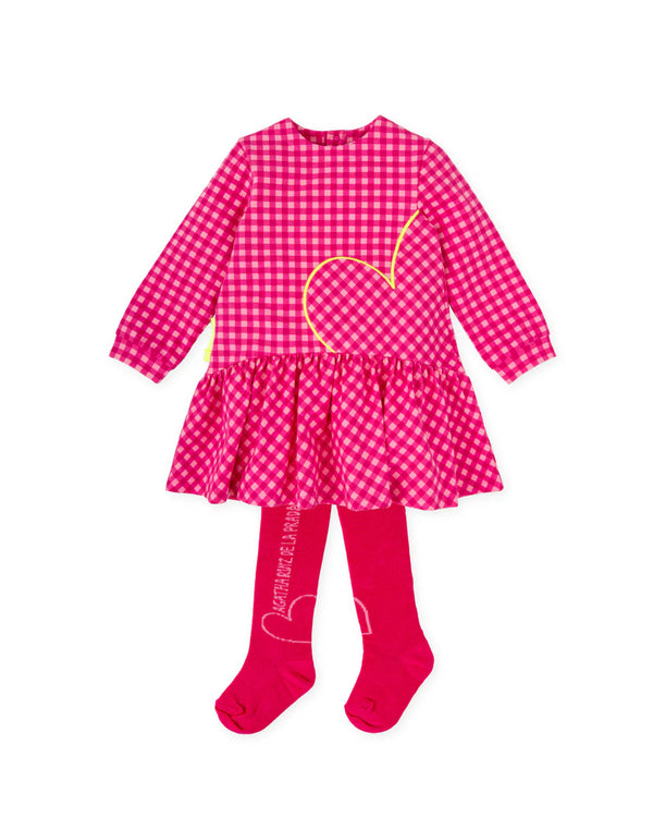 Agatha Ruiz De La Prada Pink Dress & Tights set