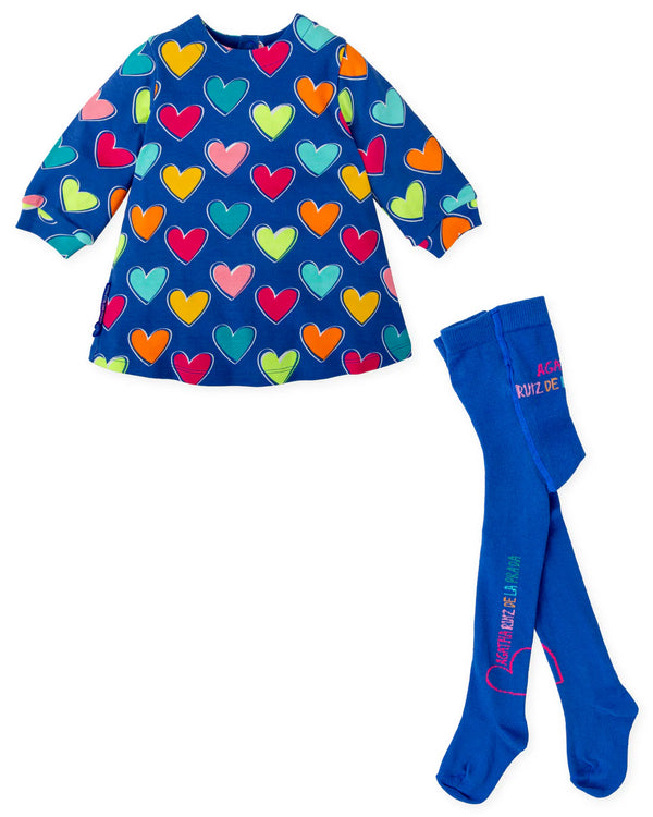 Agatha Ruiz De La Prada Blue Heart print dress