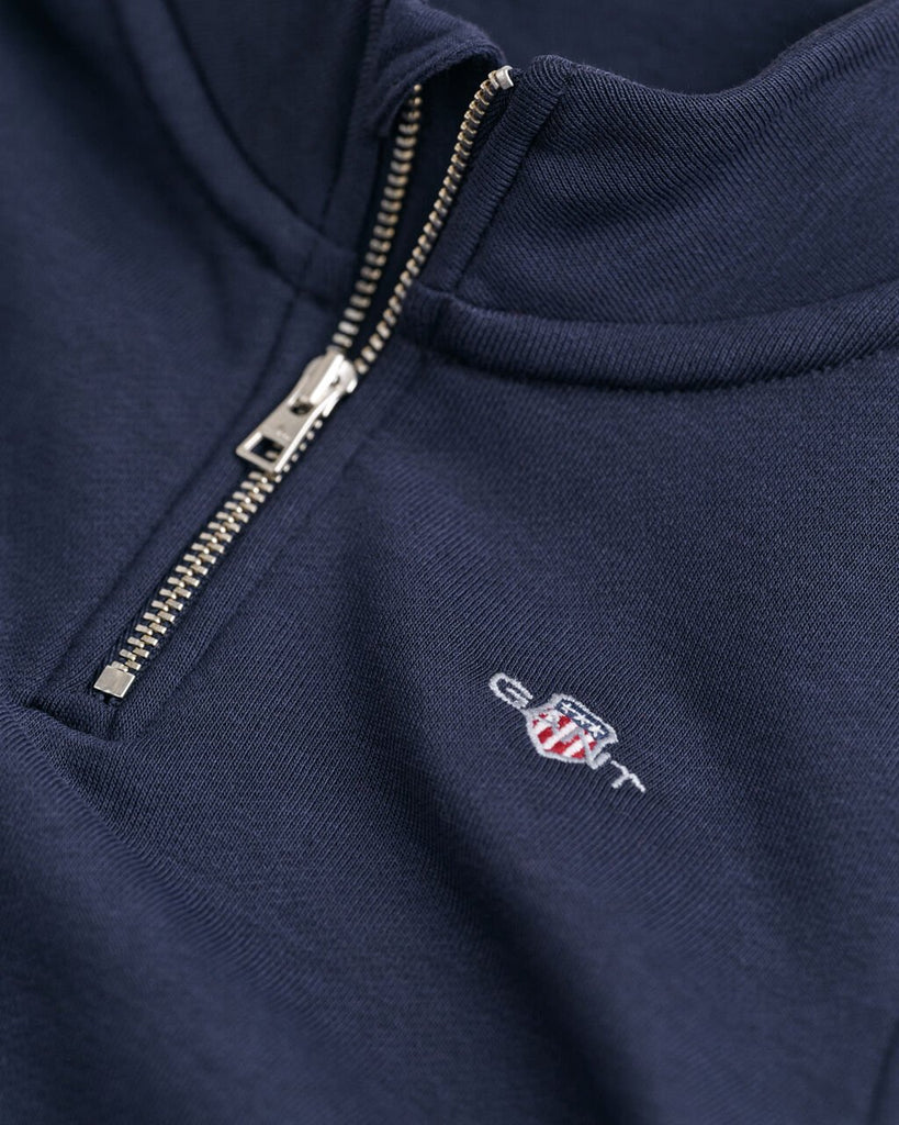 Gant navy kids and teens shield half zip sweat
