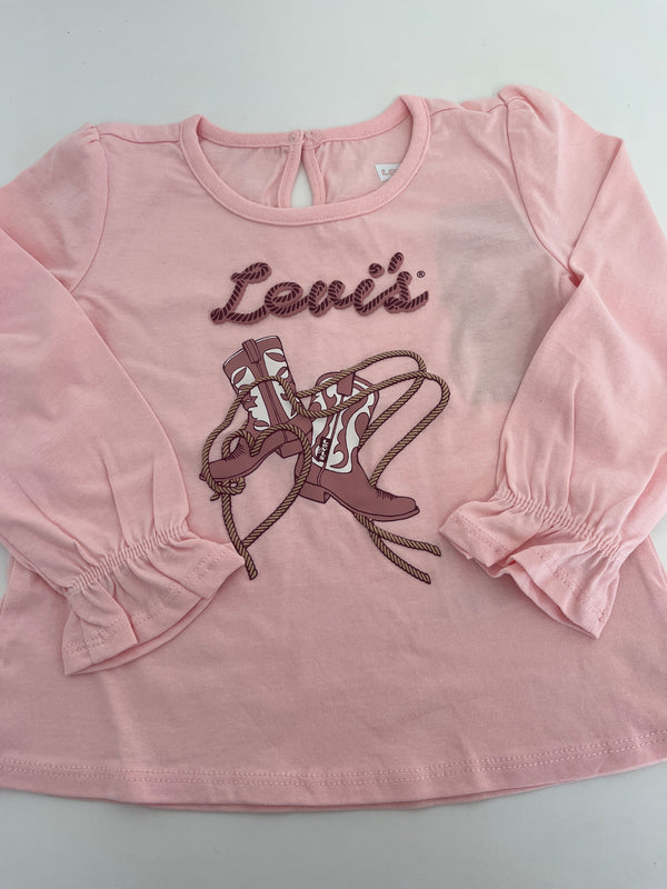Levis long sleeve logo top