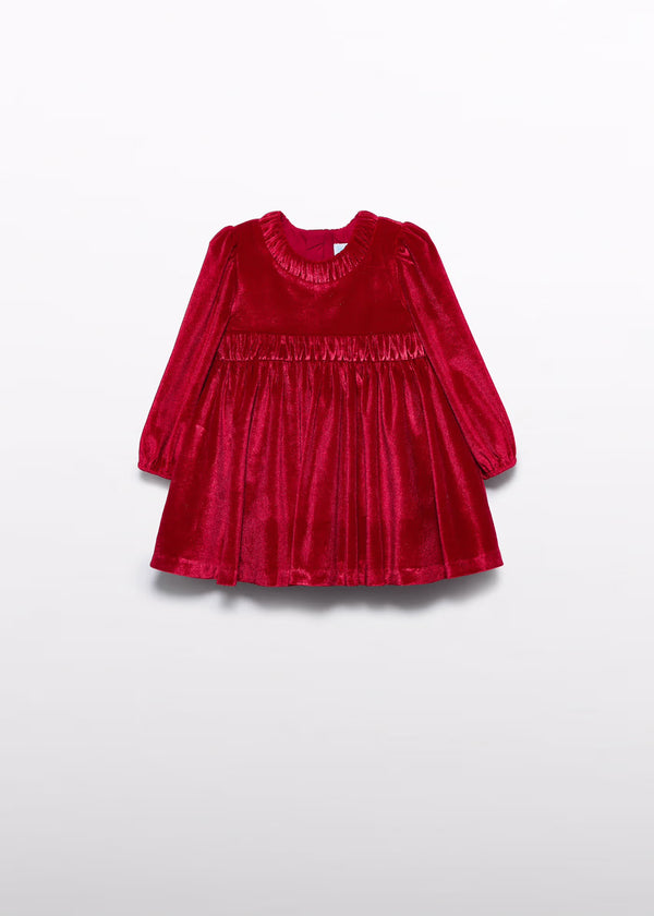 Abel & Lula Red Velvet Dress 5508