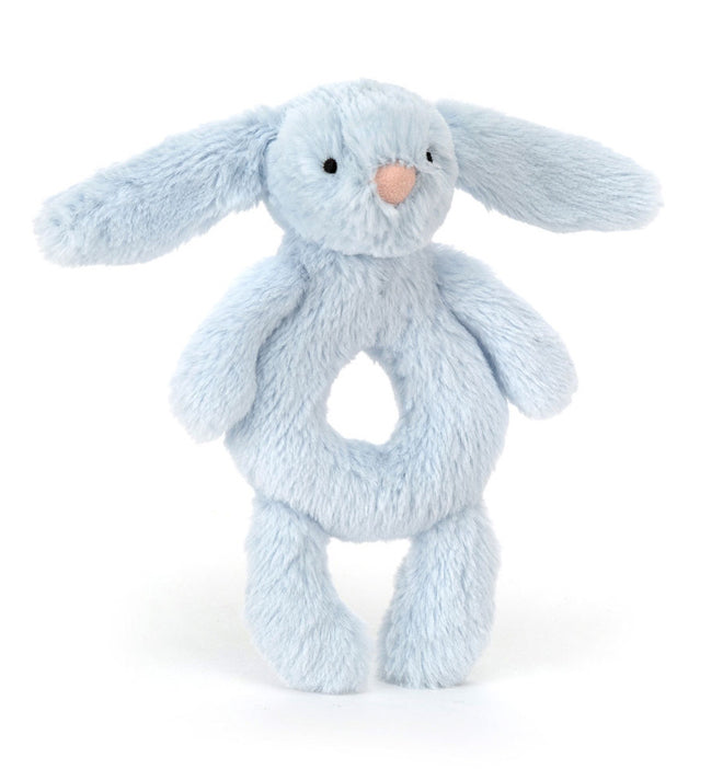 Bashful blue bunny ring rattle