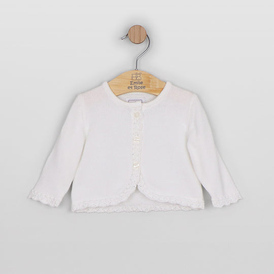 Emile et rose white Margot cardigan