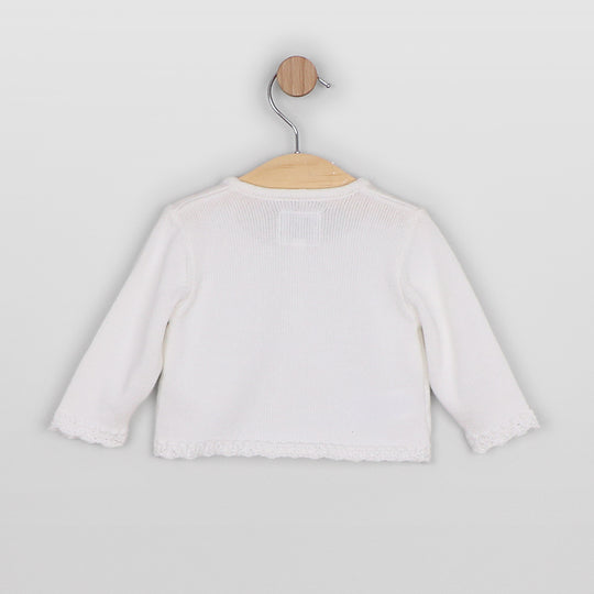Emile et rose white Margot cardigan