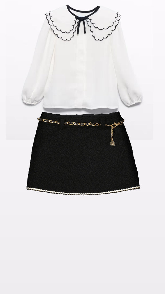 Abel & Lula  Blouse Jacket and Skirt set 5612