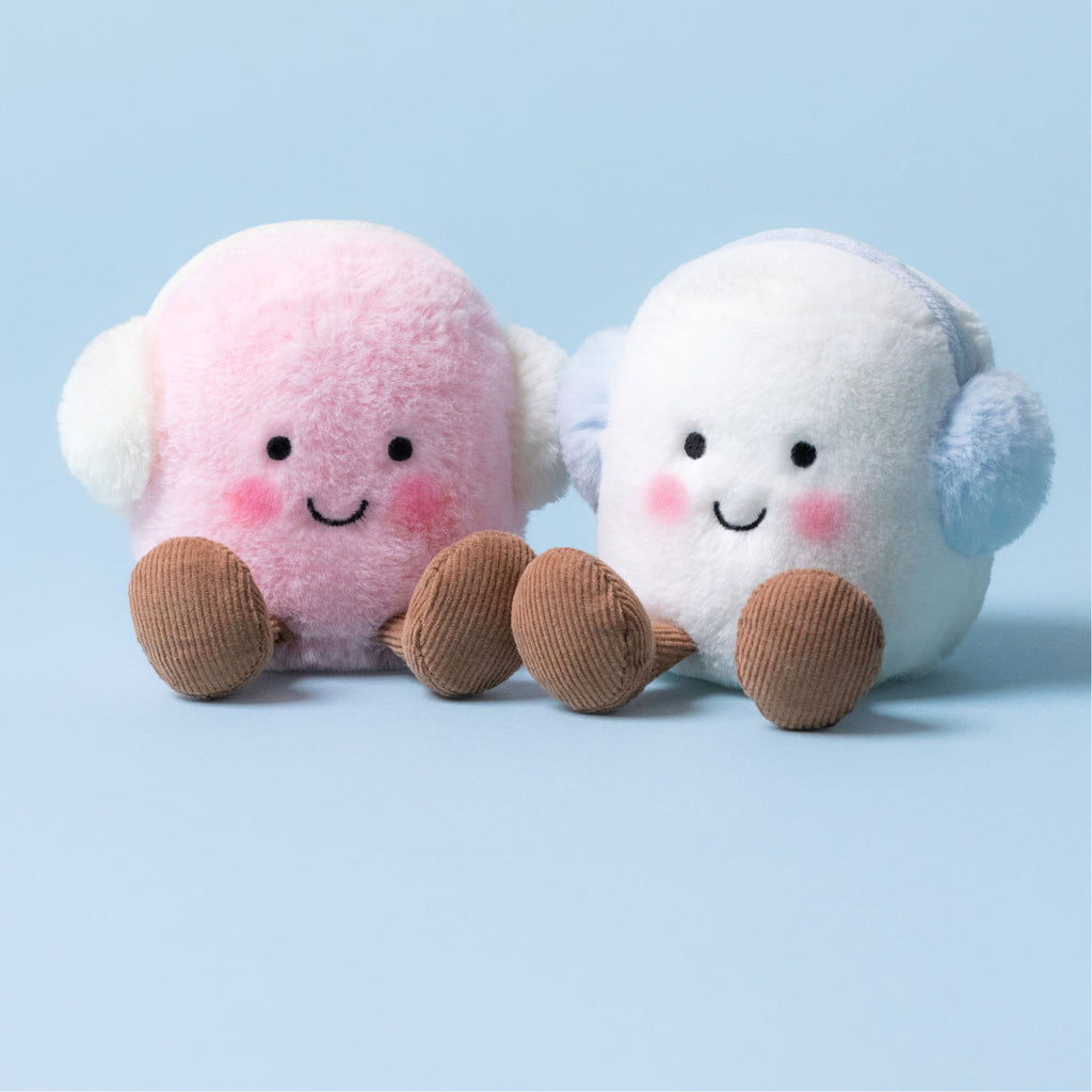 Jellycat Amuseables toastie pink and white marshmallows
