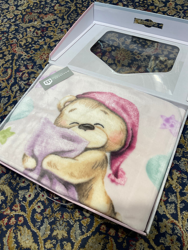 Manterol Pink Cot Blanket