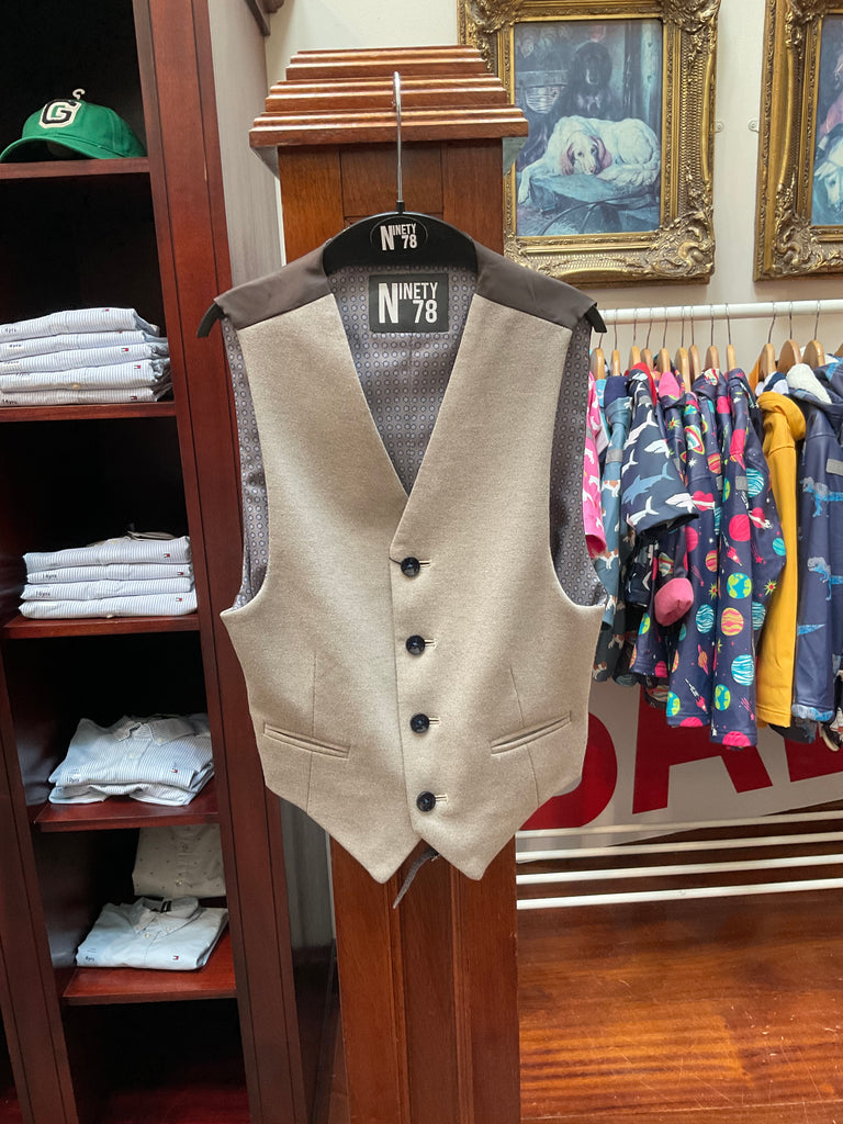 Ninety78 boys beige waistcoat