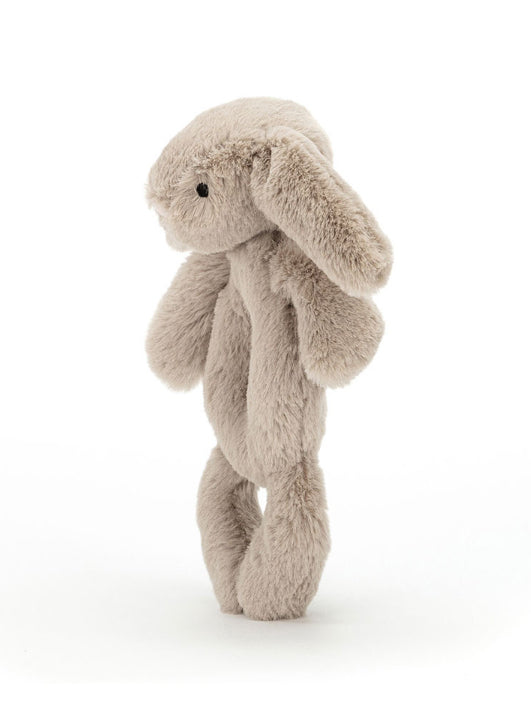 Bashful beige bunny ring rattle