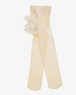 Country Kids ivory Microfiber Ruffle Rhumba Tight
