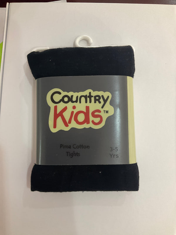 Country kids Black Pima Cotton Tights