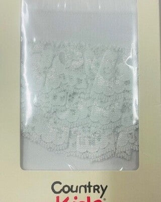 Country Kids White Ruffle Tights