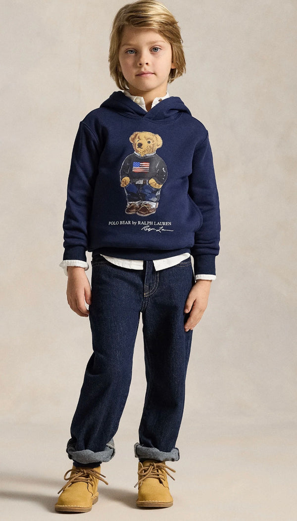 Ralph Lauren Polo Bear fleece hoodie Navy