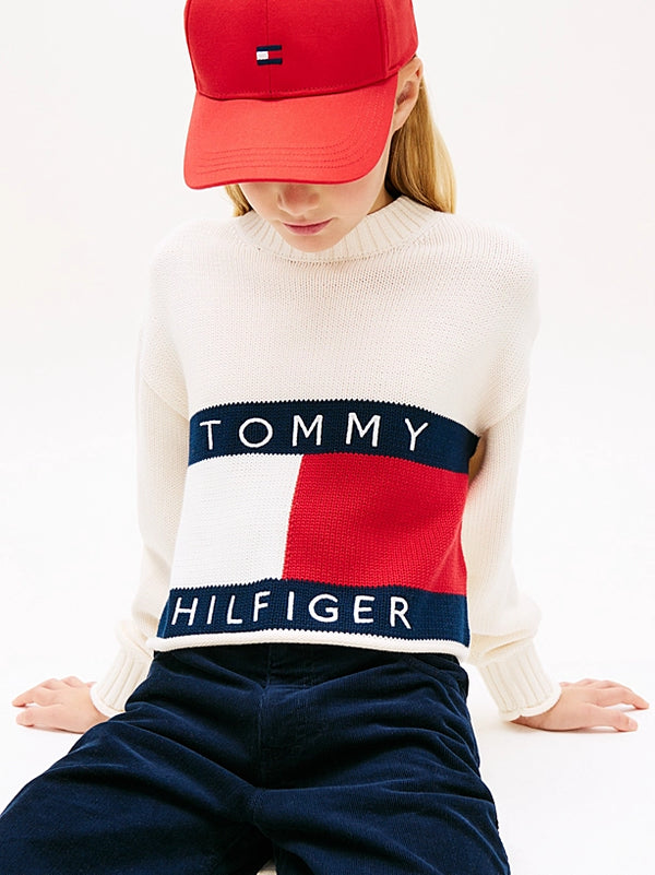 Tommy Hilfiger Girls Cream heritage Sweater