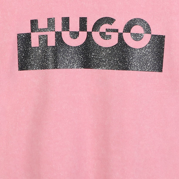 Girls Hugo Mini me Logo T-shirt G00488