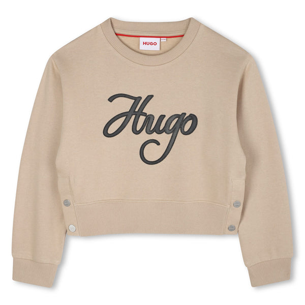 Girls Hugo Sand Colour Sweatshirt  G00498