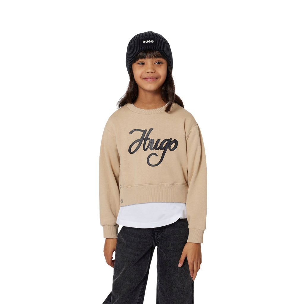 Girls Hugo Sand Colour Sweatshirt  G00498