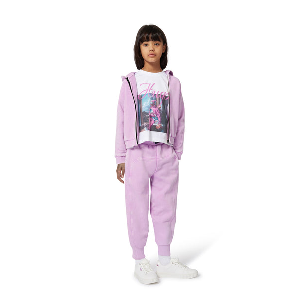 Girls Hugo Lilac Colour Jogging Bottoms G00505