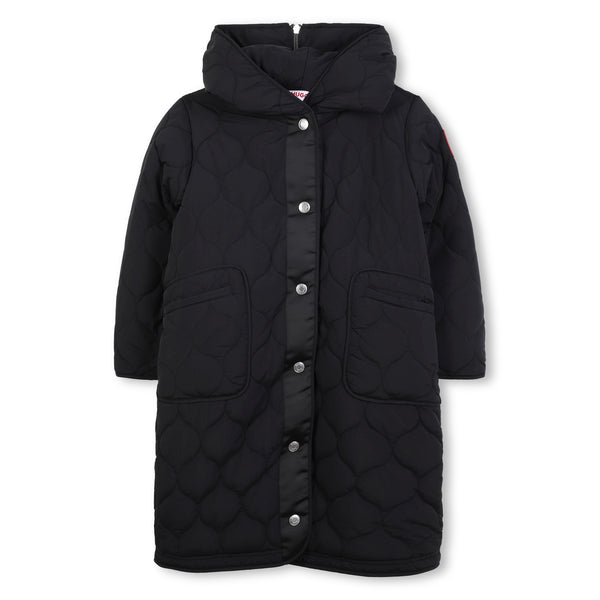 Hugo Girls Black hooded parka G00526