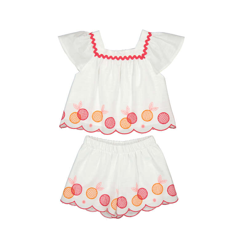 Mayoral baby Shorts Set in white 1214