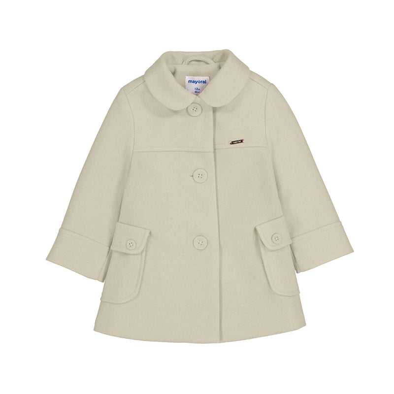 Mayoral girls beige woolen coat