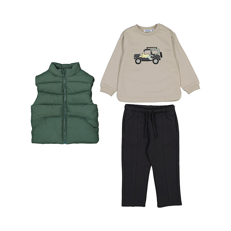 Mayoral  Boys pullover, vest and pants set