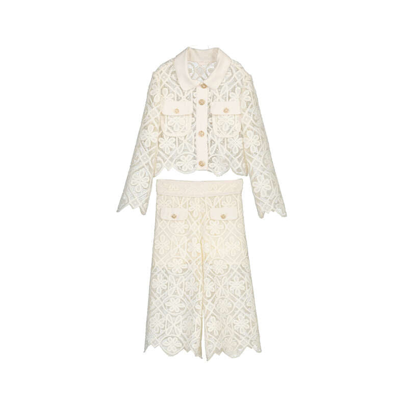 Abel & Lula Cream Lace Suit Set 5288