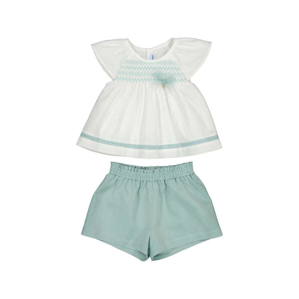 Mayoral baby Shorts Set in jade 1212
