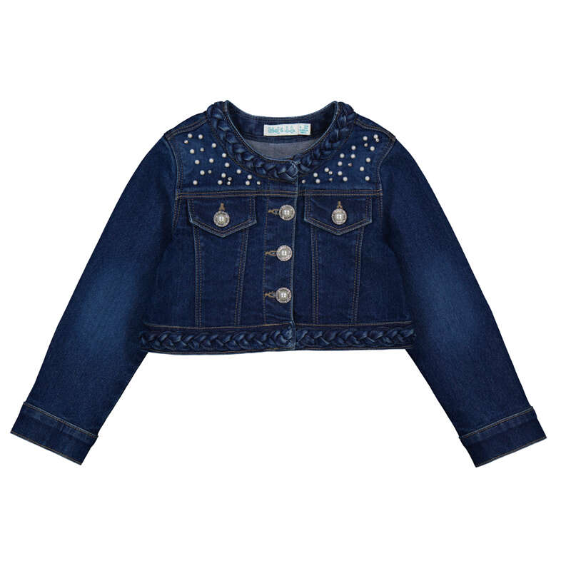 Abel & Lula denim Jacket with pearls 5307
