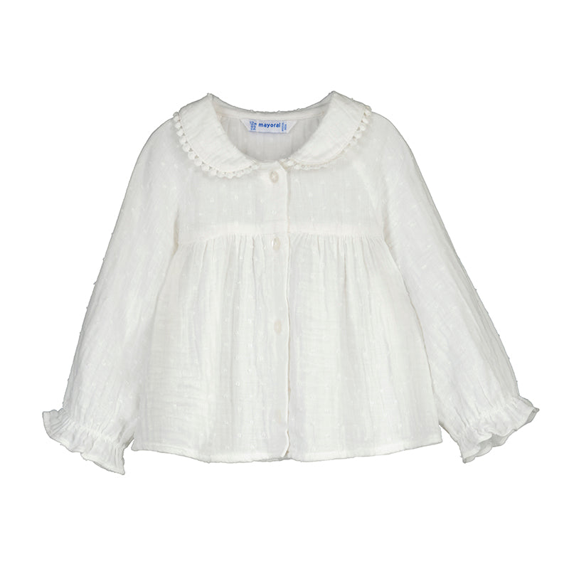 Mayoral frill blouse and pants 2piece set