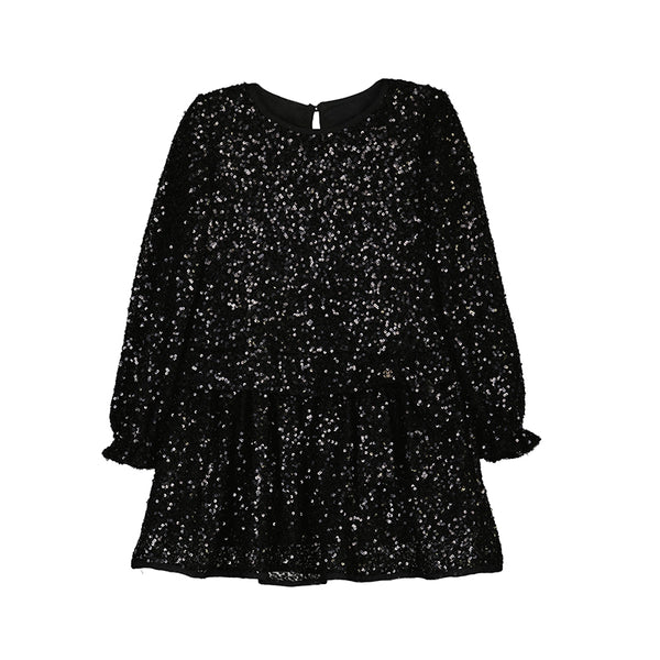 Abel & Lula Sequin Black Dress 5531