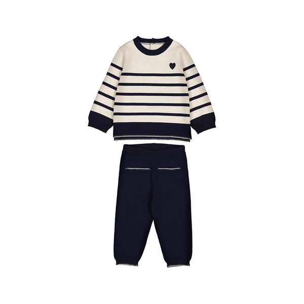 Mayoral long knit trousers set