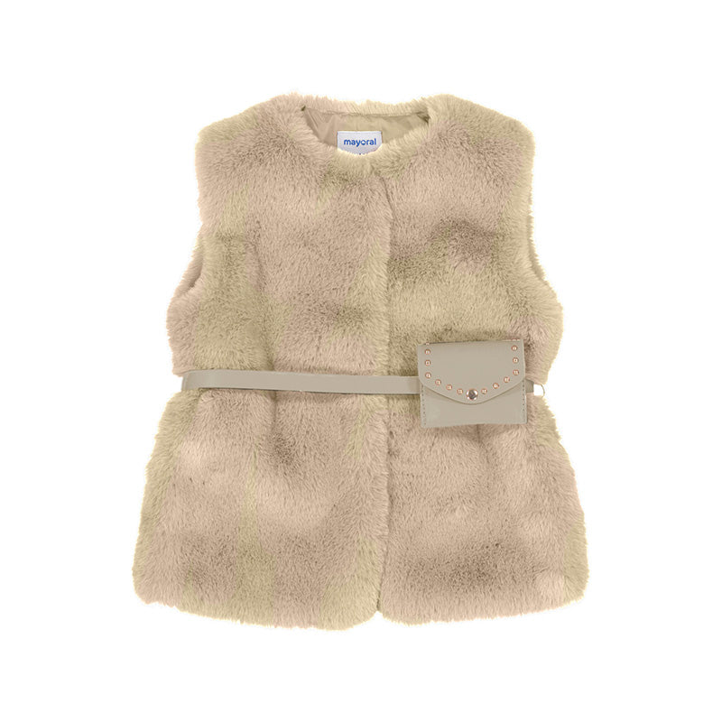 Mayoral Faux Fur Sleeveless