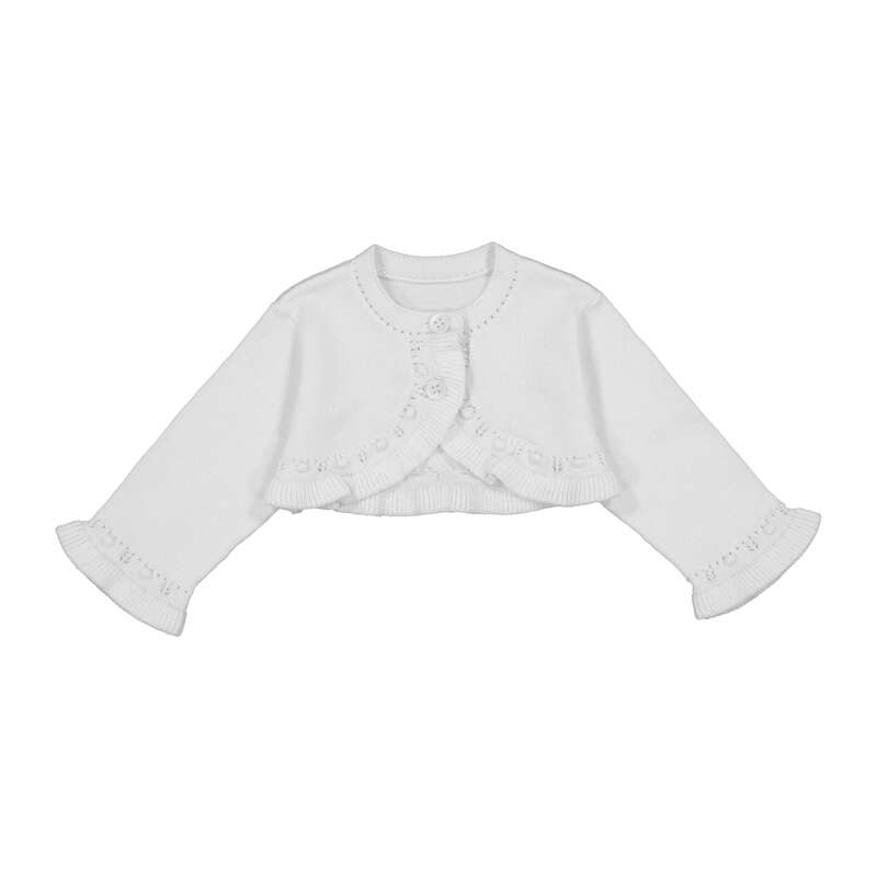 Mayoral white girls basic knit cardigan 318
