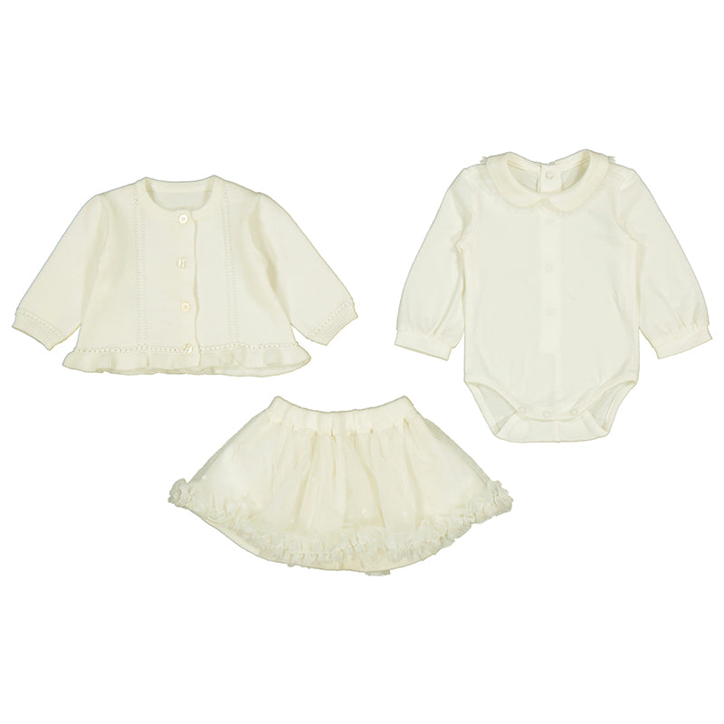 Mayoral baby cream 3piece skirt set