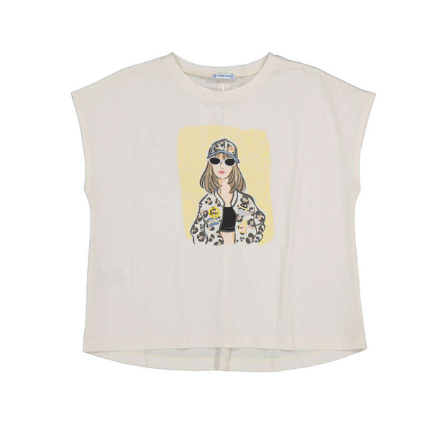 Mayoral teen girls printed t-shirt 6010