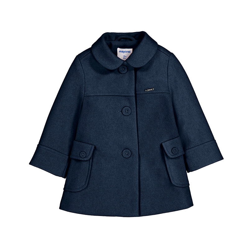 Mayoral girls navy woolen coat